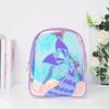 Nueva Mochila de Lentejuelas Coloridas Láser Cola de Pez Bordada Gran Capacidad Niños Mochila Transparente de TPU a la Moda