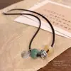 Nuevo collar trenzado de cuerda con cuentas de estilo chino vintage moderno para mujer, cadena para la clavícula versátil y elegante de nicho, venta al por mayor