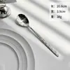 Cuchara con Mango de Patrón de Piedra Acero Inoxidable 304 Cuchara Tenedor con Patrón Martillado Hogareño Mango Largo Estilo Coreano Cuchara Tenedor para Comer Cuchara