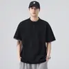 Camiseta de verano para hombre de algodón, manga corta, estilo falso dos piezas, modelo nuevo 2026, cuello redondo, corte holgado, camiseta casual retro moderna de marca
