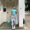 Calças Cropped Cinzas Femininas Letra Amor Marca de Moda Rua Soltas Preguiçosas Verão Americanas Retas Shorts Moda 2025