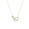 Collar de Doble Anillo de Herradura de Lujo Ligero para Mujer, Estilo Coreano Estilo Ins Popular Transfronterizo Joyería Venta al por Mayor de Comercio Electrónico Tienda Cero