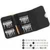 Destornillador 25 en 1 Destornillador Combinado Bolsa de Cuero Destornillador Teléfono Móvil Gafas Herramienta de Reparación y Desmontaje