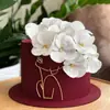 Topper de Bolo de Acrílico com Desconto para Grandes Volumes Transfronteiriços com Design Minimalista de Traço para Lembrancinhas de Festa de Meninas