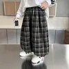 Pantalones de Verano a Cuadros Antimosquitos para Niños Estilo Coreano Juvenil Brillantes con Pedrería Pantalones Deportivos Ropa Nueva de Verano 2026 Pantalones Largos de Moda