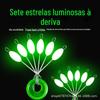 Pesca de carpa cruciana flutuante luminosa de sete estrelas, flutuador especial de sete estrelas, grande, plus size, autobrilhante, flutuador de sete estrelas, feijão espacial simplificado