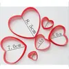 Molde para decoración de pasteles de azúcar para hornear DIY 6 piezas molde de impresión de estrella de cinco puntas molde de corazón molde de galleta de flor de ciruelo