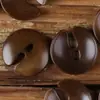 Botón Decorativo de Fruta Natural de Corte Irregular de Dos Agujeros Vintage de Gama Alta para Chaquetas, Camisas Polo, Vestidos y Ropa Infantil