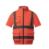 Roupas com Tira Refletora para Resfriamento no Verão, Roupas com Ventilador de Manga Curta para Uso Externo, Estilo Masculino com Ventilador, para Administração de Vias Públicas, Canteiro de Obras