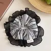 Corea del Sur Cuadros Elegante Malla Costura Anillo para el Cabello Tocado Estilo Francés Accesorios para el Cabello de Mujer Rollo para el Cabello Cuerda para el Cabello Correa para el Cabello de Corea del Sur