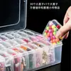 Caixa de Armazenamento para Colares de Joias, Caixa de Armazenamento de Joias de Metal, Caixa Plástica Compartimentada, Acessórios para Nail Art, Miçangas, Caixa de Armazenamento Transparente