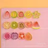 Rebanadas de Fruta de Simulación Accesorios de Resina Pegamento de Crema para Bricolaje Material para Funda de Teléfono Juguete Comestible Adornos para Pinzas de Pelo Accesorios Hechos a Mano