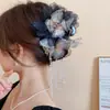 Grampo de cabelo de temperamento de alta qualidade acessório de cabelo luxo leve outono e inverno grampo tubarão grampo 2026 novo estilo coreano grampo de garra triangular