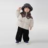 Chamarra de plumón personalizada Haoyobei 25006 para niños, Ropa de abrigo de invierno con capucha, Estilo coreano para niños, Estilo de combinación de colores, Prenda superior exterior