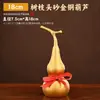 Adornos de Calabaza Mate Color Cobre al por Mayor, Adornos de Calabaza de Latón de Boca Abierta, Adornos de Calabaza Dorada con Cabezas tipo Rama, Decoración para el Hogar, Envío Directo de una Pieza