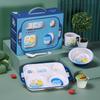 Lindo Dibujo Animado Creativo Ins Vajilla Infantil Tazón Plato Plato Hogar Práctico Actividad Regalo Set de Comida Complementaria Caja de Regalo