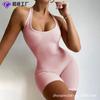 Mono Deportivo de Yoga de Punto Casual Europeo y Americano, de Cintura Alta, Ajustado, Mono Sexy y Versátil Personalizado con una Vibra de Chica Sexy
