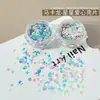 Color Macarrón Mini Estrella Pequeña Lentejuelas Arte de Uñas Joyería Uñas con Lentejuelas Usadas en la Mano Material