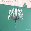 Decoração de Bolo de Natal Estilo Ins Transfronteiriço Feliz Natal Decoração de Bolo Acrílica de Natal Inserção para Bolo de Natal