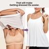 2023 Nuevo Transfronterizo Suelto Talla Grande para Mujer Modal de Una Pieza Camiseta Base sin Aros con Almohadilla en el Pecho Tirantes