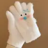 Nuevos Guantes Artísticos de Cuadros Gatito Retro para Mujer, Nuevo Modelo Invierno 2026, Cálidos Guantes Estudiantiles a Prueba de Frío para Ciclismo al Aire Libre
