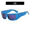 Nuevas gafas de sol deportivas Y2G transfronterizas 2023, gafas de sol de moda europeas y americanas, gafas de sol con un sentido de tecnología futurista simple.