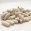 Exclusivo Transfronterizo Color Madera Cuentas de Arroz Cuentas Largas Cuentas de Madera Ovaladas Blanco Crudo 23*8Mm15*7Mm Joyería DIY