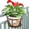 Estilo Europeu Ferro Fundido Espesso Redondo Pendurado Rack de Flores para Pendurar Várias Carnes Corrimão Rosa Verde Rack de Vasos de Flores Bonsai Diaolum Rack de Armazenamento