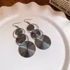Pendientes Metálicos de Diseño Único y de Nicho, Pendientes de Aro Redondos Geométricos Repelentes de Mosquitos con Cierres de Gancho Interconectados, Pendientes Transfronterizos Europeos y Americanos