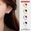 Brincos Pequenos Redondos de Prata Esterlina S925, Moda Simples Japonesa e Coreana, Elegantes, Pequenos, Delicados, Brincos Geométricos Personalizados
