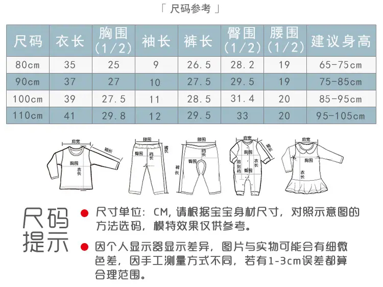 短袖尺码表