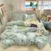 Conjunto de cama de quatro peças, conjunto de três peças com estampa de desenho animado, gaze de dupla camada com sensação de nuvem Classe A, lençol de cima e lençol com elástico, envio direto do fabricante