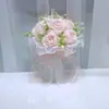 196 Boda al Aire Libre Estilo Occidental Simulación Rosa Sosteniendo Flor Malla de Perlas Ramo de Mano Sosteniendo Flor Nupcial