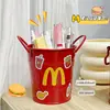 Soporte para bolígrafos de hierro Maimen decoración linda retro americana cara valor papelería de escritorio para estudiantes almacenamiento de gran capacidad para pinceles de maquillaje