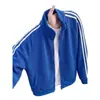 Chaqueta Deportiva de Patchwork Color Block con Cuello Alto para Primavera y Otoño, Ropa para Pareja, Patrón de Escamas de Dragón, Cardigan de Tres Rayas, Ropa de Abrigo, Sudadera con Capucha para Hombre