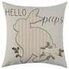 Funda de Almohada de Lino Serie Nueva de Pascua Amazon Transfronteriza Funda Decorativa Cuadrada para Coche Sofá Cojín