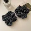 Scrunchie de cetim poá estilo francês, estilo coreano retrô, macio e altamente elástico, perfeito para criar um coque, elástico de cabelo e acessório de cabelo 2026