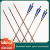 Flecha de bambu com pena em formato de faca flecha de bambu com pena real arco recurvo tradicional ramo de flecha fábrica de adereços para cinema e televisão lote direto ramo de flecha para tiro ao ar livre