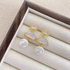 Verano Nuevo Piedra Natural Aguja de Plata 925 Aretes Europeos y Americanos Aretes Multicapa Semicirculares Joyería Transfronteriza de Qingdao