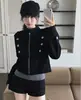 Colección de otoño/invierno chic coreana nueva: cuello mao retro, cierre de botón y cremallera, chaqueta corta, chaqueta ajustada estilo americano, estilo ins 19893
