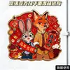 Zootopia 2 - Nick y Judy Cp Edición Navideña Imán Plano Magnético de Acrílico de Alta Calidad para Refrigerador Regalo