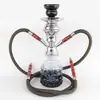 Cachimba Árabe de Vidrio Doble Tubo Bar Ktv Set Pequeño Transfronterizo para Fumar Shisha Accesorios Completos
