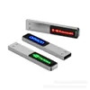 Pen Drive Metálico USB Longo com Furos e Luz LED, Brinde Promocional para Negócios, Pen Drive para Reunião Anual da Empresa