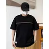 Camiseta Masculina de Manga Curta Versátil Estilo Americano Peso Pesado Gola Redonda Patchwork Verão 2026, Tendência Loose Fit Tamanho Plus