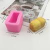 Pinza Le Dos-par Cuatro-par Pan de Abs Molde de Silicona Molde Hecho a Mano DIY Vela de Aromaterapia Casera Molde de Yeso
