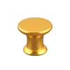 Aleación de aluminio mango de un solo agujero redondo dorado simple para gabinete mueble cajón manija de puerta de armario de acero inoxidable venta al por mayor