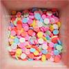 Color Caramelo Arcilla Blanda Pop Piezas Redondas Partículas Fragmentos Juego de Comida Emulación Crema Funda para Teléfono Accesorios diy