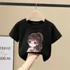 Camiseta de Manga Curta para Meninas Verão 2026 Novo Estilo Roupas Infantis de Meia Manga Estilosas e Bonitas para Meninas Mais Velhas