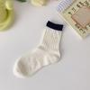 Calcetines blancos de verano para mujer, de malla fina, transpirables, de algodón de azúcar, de color, con pelo hueco, de media marea.
