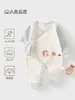 Ropa de Bebé Nueva Suave de Algodón Cepillado Clase A para Primavera y Otoño 0-3 Meses Recién Nacidos Niños y Niñas Mameluco
